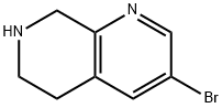 3-BroMo-5,6,7,8-tetrahydro-1,7-naphthyridine Struktur