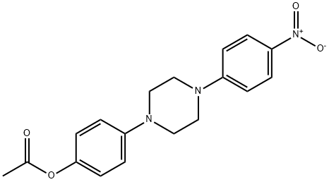 Acetic acid 4-[4-(4-nitro-phenyl)-piperazin-1-yl]-phenyl ester Structure