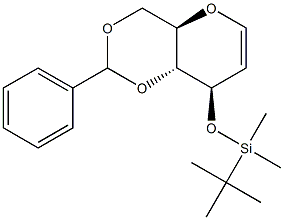 3-O-tert-ButyldiMethylsilyl-4,6-O-benzylidene-D-glucal, 97% Struktur