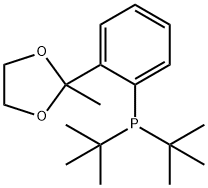 2′-(Di-tert-butylphosphino)acetophenone ethylene ketal Struktur