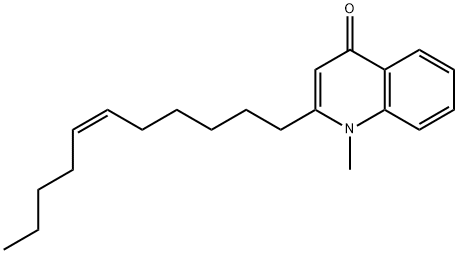 (Z)-1-Methyl-2-(undec-6-enyl)quinolin-4(1H)-one Struktur