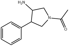 1-(3-AMino-4-phenylpyrrolidin-1-yl)ethanone Struktur