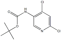 tert-butyl (4,6-dichloropyridin-3-yl)carbaMate Struktur