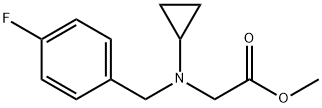 [Cyclopropyl-(4-fluoro-benzyl)-aMino]-acetic acid Methyl ester Struktur