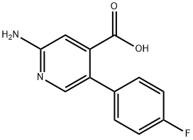 2-Amino-5-(4-fluorophenyl)isonicotinic acid Struktur