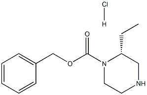 (R)-Benzyl 2-ethylpiperazine-1-carboxylate hydrochloride Struktur