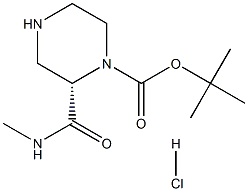 (S)-tert-Butyl 2-(MethylcarbaMoyl)piperazine-1-carboxylate hydrochloride Struktur