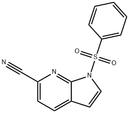 1-(Phenylsulphonyl)-6-cyano-7-azaindole Struktur