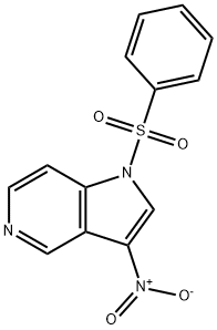 1-(Phenylsulfonyl)-3-nitro-2-iodo-5-azaindole Struktur