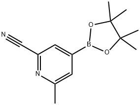 6-Methyl-4-(4,4,5,5-tetraMethyl-1,3,2-dioxaborolan-2-yl)picolinonitrile Struktur