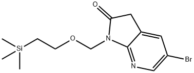 2H-Pyrrolo[2,3-b]pyridin-2-one, 5-broMo-1,3-dihydro-1-[[2-(triMethylsilyl)ethoxy]Methyl]- Struktur