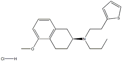 N-Propyl-N-[(2S)-1,2,3,4-tetrahydro-5-methoxy-2-naphthalenyl]-2-thiopheneethanamine hydrochloride Struktur