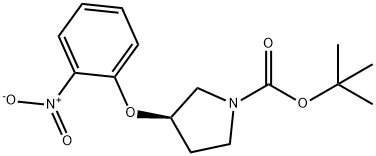 (S)-tert-butyl3-(2-nitrophenoxy)pyrrolidine-1-carboxylate Struktur