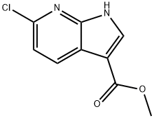 1H-Pyrrolo[2,3-b]pyridine-3-carboxylic acid, 6-chloro-, methyl ester Struktur