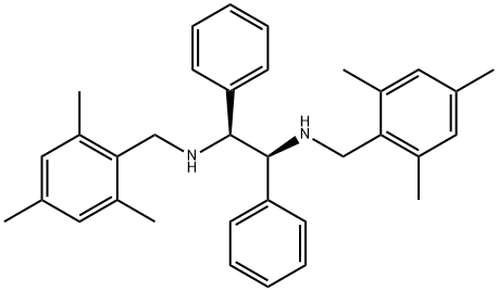 1S,2S-N,N'-bis((2,4,6-triMethylphenyl)Methyl)-1,2-diphenyl-1,2-EthanediaMine Struktur