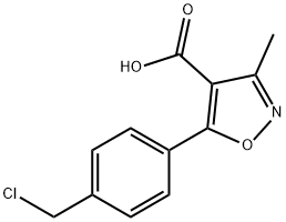 5-(4-(CHLOROMETHYL)PHENYL)-3-METHYLISOXAZOLE-4-CARBOXYLIC ACID Struktur