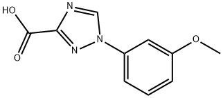 1-(3-methoxyphenyl)-1H-1,2,4-triazole-3-carboxylic acid Struktur