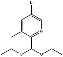 5-BROMO-2-(DIETHOXYMETHYL)-3-METHYLPYRIDINE Struktur