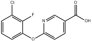 6-(3-CHLORO-2-FLUOROPHENOXY)NICOTINIC ACID Struktur