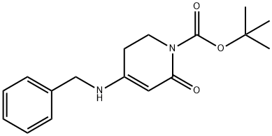 tert-butyl 4-(benzylamino)-2-oxo-5,6-dihydropyridine-1(2H)-carboxylate Struktur