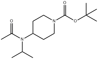 tert-butyl 4-(N-isopropylacetaMido)piperidine-1-carboxylate Struktur