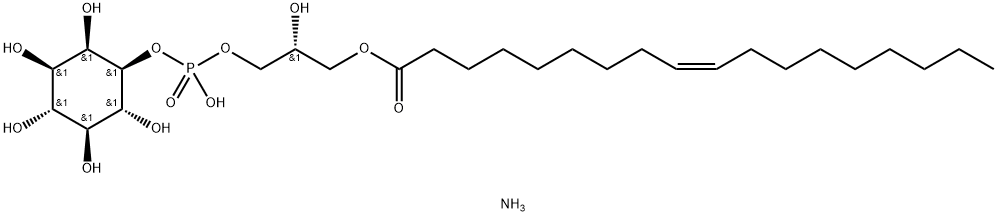 1-oleoyl-2-hydroxy-sn-glycero-3-phospho-(1'-Myo-inositol) (aMMoniuM salt)|1-OLEOYL-2-HYDROXY-SN-GLYCERO-3-PHOSPHO-(1'-MYO-INOSITOL) (AMMONIUM SALT);18:1 LYSO PI