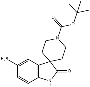 1'-(TERT-BUTOXYCARBONYL)-2-OXOSPIRO[INDOLINE-3,4'-PIPERIDINE]-5-YLBORONIC ACID Struktur