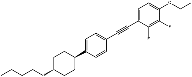 1-Ethoxy-2,3-difluoro-4-[[4-(trans-4-pentylcyclohexyl)phenyl]ethynyl]benzene Struktur