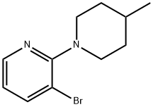 3-broMo-2-(4-Methylpiperidin-1-yl)pyridine Struktur