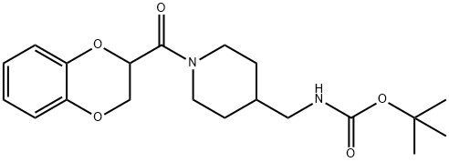 [1-(2,3-Dihydro-benzo[1,4]dioxine-2-carbonyl)-piperidin-4-ylMethyl]-carbaMic acid tert-butyl ester Struktur