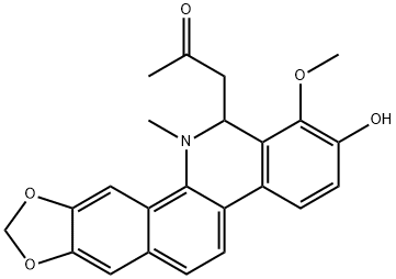 6-Acetonyl-N-methyl-dihydrodecarine Struktur