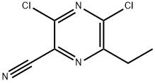 3,5-Dichloro-6-ethylpyrazine-2-carbonitrile Struktur