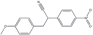 3-(4-Methoxyphenyl)-2-(4-nitrophenyl)propanenitrile Struktur