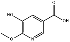 5-Hydroxy-6-methoxy-3-pridinecarboxylic acid Struktur