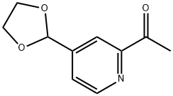 1-[4-(1,3-Dioxolan-2-yl)-2-pyridinyl]ethanone Struktur