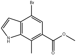 4-BroMo-7-Methyl-indole-6-carboxylic acid Methyl ester Struktur