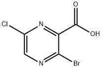 3-BroMo-6-chloropyrazine-2-carboxylic acid Struktur