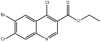 ethyl 6-broMo-4,7-dichloroquinoline-3-carboxylate Struktur