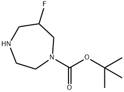 tert-Butyl 6-fluoro-1,4-diazepane-1-carboxylate Struktur