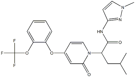 4-Methyl-N-(1-Methyl-1H-pyrazol-3-yl)-2-(2-oxo-4-(2-(trifluoroMethoxy)phenoxy)pyridin-1(2H)-yl)pentanaMide Struktur