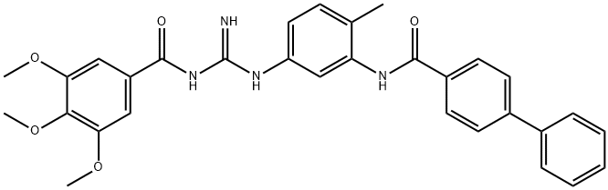 [1,1'-Biphenyl]-4-carboxaMide, N-[5-[[iMino[(3,4,5-triMethoxybenzoyl)aMino]Methyl]aMino]-2-Methylphenyl]- Struktur