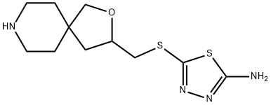 5-[(2-Oxa-8-azaspiro[4.5]dec-3-ylMethyl)thio]-1,3,4-thiadiazol-2-aMine Structure