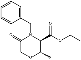 (2S,3R)-2-Methyl-5-oxo-4-(phenylMethyl)-3-Morpholinecarboxylic acid ethyl ester Structure