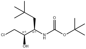 Tert-butyl N-[(2S,3S)-1-chloro-2-hydroxy-5,5-diMethylhexan-3-yl]carbaMate Structure