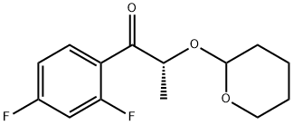 (2R)-1-(2,4-difluorophenyl)-2-(tetrahydro-2H-pyran-2-yloxy)propan-1-one Struktur