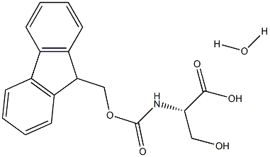 (S)-2-((((9H-Fluoren-9-yl)Methoxy)carbonyl)aMino)-3-hydroxypropanoic acid hydrate Struktur