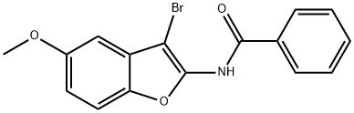 N-(3-BroMo-5-Methoxybenzofuran-2-yl)benzaMide Struktur