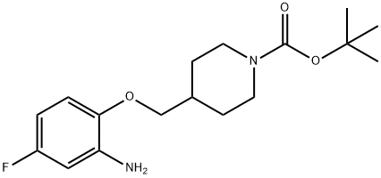 tert-butyl 4-((2-aMino-4-fluorophenoxy)Methyl)piperidine-1-carboxylate Struktur