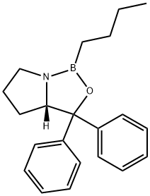 1H,3H-Pyrrolo[1,2-c][1,3,2]oxazaborole, 1-butyltetrahydro-3,3-diphenyl-, (S)- Struktur