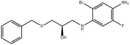 2-Propanol, 1-[(4-aMino-2-broMo-5-fluorophenyl)aMino]-3-(phenylMethoxy)-, (2R)- Struktur